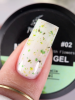 Гель для нарощування з сухоцвітами Milk Flower Gel №2, 15мл