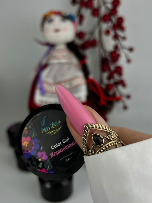 Гель для нарощування Color gel «Жоржиновий», 15мл 