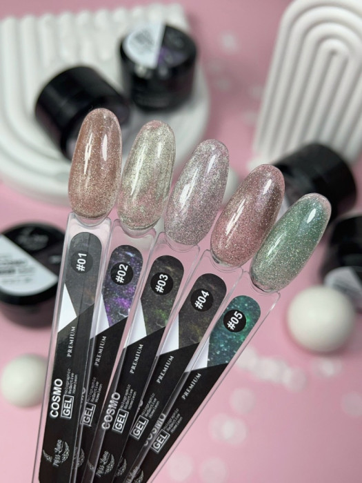 Світловідбиваючий гель для нарощування Cosmo gel 01, 30мл